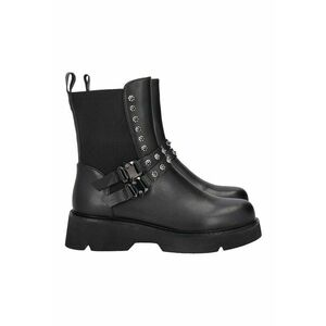 Ghete de piele cu toc - Negru imagine