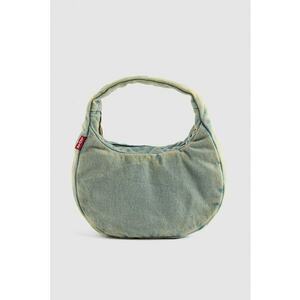 Geanta crossbody din bumbac cu fermoar - Albastru deschis imagine