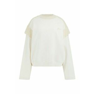 Bluza de trening cu segmente tricotate - pentru fitness - Alb murdar imagine
