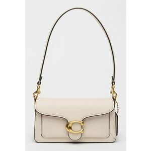 Geanta de piele cu bareta de umar Tabby - Alb fildes imagine