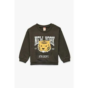 Bluza de trening din bumbac cu imprimeu - Galben sofran/Maro inchis imagine