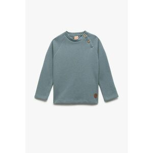 Bluza de trening din bumbac cu maneci raglan - Albastru petrol imagine