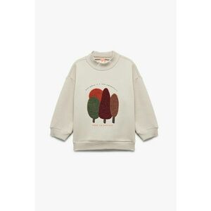 Bluza de trening cu guler si maneci cazute - Verde/Visiniu/Grej imagine
