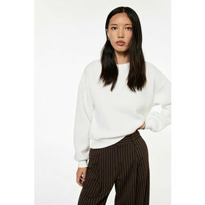 Bluza de trening uni cu decolteu la baza gatului - Alb imagine