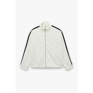 Bluza de trening cu buzunare oblice - Alb fildes/Negru imagine