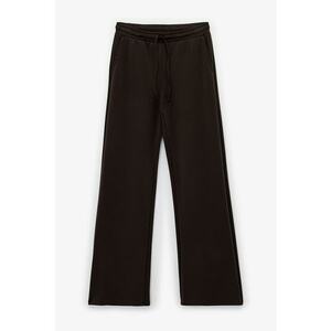 Pantaloni de trening din amestec de lyocell cu snururi - Maro inchis imagine