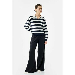 Pantaloni din amestec de modal cu croiala ampla - Negru imagine