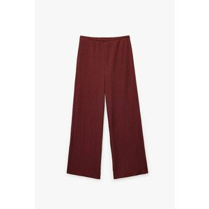 Pantaloni uni regular fit - Visiniu imagine