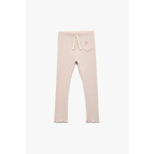 Pantaloni din amestec de bumbac cu talie elastica - Roz deschis imagine