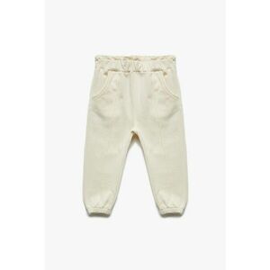 Pantaloni din bumbac cu buzunare laterale - Crem imagine