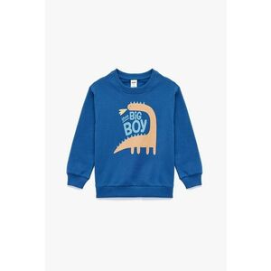 Bluza de trening cu imprimeu pe partea din fata - Albastru inchis imagine