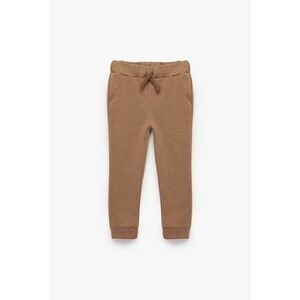 Pantaloni de trening din amestec de bumbac - Maro camel imagine