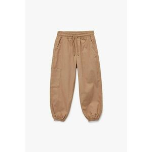 Pantaloni relaxed-fit din bumbac - Maro inchis imagine