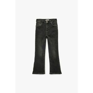 Blugi slim fit evazati - Negru stins imagine