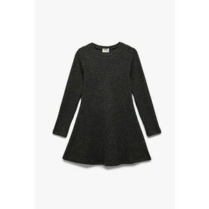 Rochie evazata tricotata - Gri antracit imagine