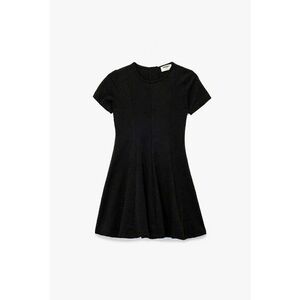 Rochie evazata cu maneci scurte - Negru imagine