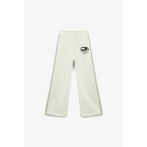 Pantaloni de trening din amestec de bumbac - Alb fildes imagine