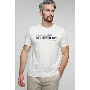Tricou din bumbac cu imprimeu logo - Negru/Albastru prafuit/Crem imagine