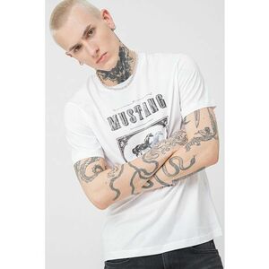Tricou relaxed fit cu imprimeu logo Akron - Alb/Negru imagine