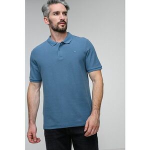 Tricou din bumbac cu guler polo Palco - Albastru azur imagine