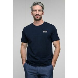 Tricou din bumbac cu imprimeu pe partea din spate Austin - Bleumarin imagine