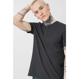 Tricou regular fit cu decolteu in V Austin - Negru imagine