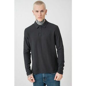 Bluza cu guler polo si model uni Portis - Negru imagine