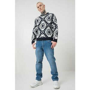 Pulover cu model Bloomfield - Alb/Negru/Gri imagine