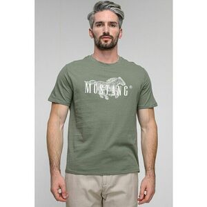 Tricou regular fit cu imprimeu logo pe piept Austin - Alb/Verde fistic imagine