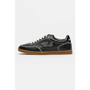 Pantofi sport din piele cu logo brodat Kandidate - Negru imagine