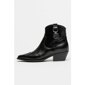 Botine western din piele Kansas - Negru imagine