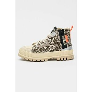 Pantofi sport cu animal print Pallashock Backzip 2 - Negru/Crem imagine