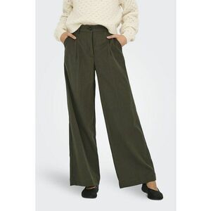 Pantaloni din amestec de lyocell cu croiala ampla - Kaki inchis imagine