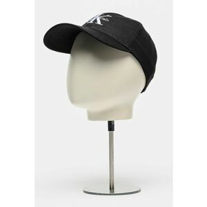 Sapca baseball de bumbac cu logo brodat - Alb/Negru imagine