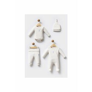 Set patru piese pentru bebelusi - USB2338 - Alb - Alb imagine