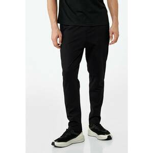 Pantaloni de trening cu snur si buzunare laterale - Negru imagine