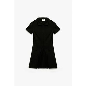 Rochie polo cu maneci scurte - Negru imagine