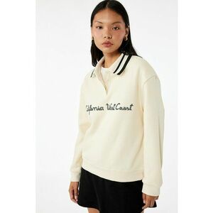 Bluza polo de trening cu model text - Rosu/Negru/Bej imagine