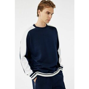 Bluza de trening cu decolteu la baza gatului - Albastru indigo imagine
