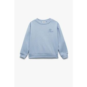 Bluza de trening cu imprimeu pe piept - Albastru pastel imagine