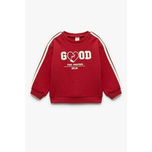Bluza de trening cu broderie - Rosu inchis imagine