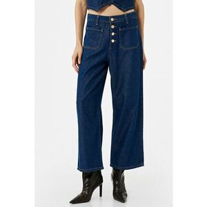 Blugi drepti crop - Albastru inchis imagine