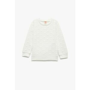 Bluza de trening cu model inima - Alb imagine