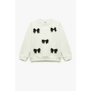 Bluza de trening cu funde - Alb/Negru imagine