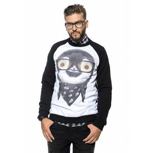Bluza de trening de bumbac cu imprimeu - Negru/Galben pal/Alb optic imagine