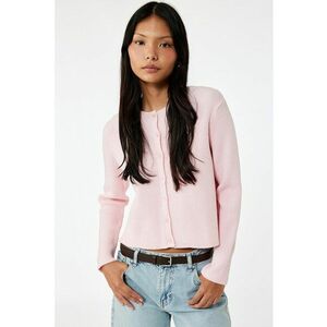Pulover lejer cu nasturi - Roz pastel imagine