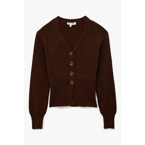 Cardigan cu nasturi - Maro cognac imagine