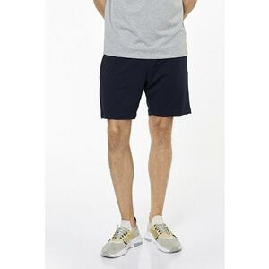 Pantaloni scurti din amestec de bumbac cu model uni - Bleumarin imagine