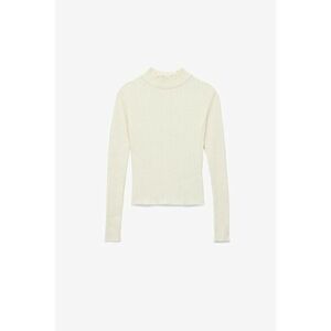 Pulover uni slim fit - Alb fildes imagine