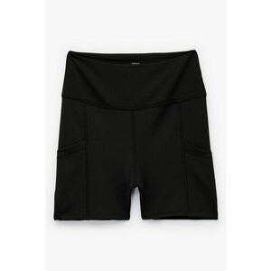 Colanti scurti biker cu talie inalta - Negru imagine